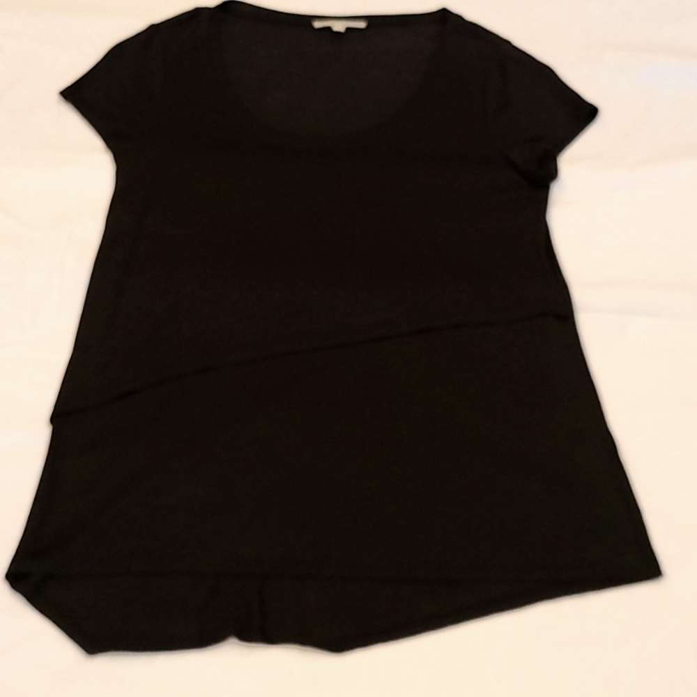 Joan Vass Black tee size Lg